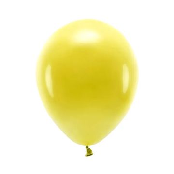 Balony lateksowe Eco Pastel - PartyDeco - ciemnożółte, 26 cm, 10 szt.