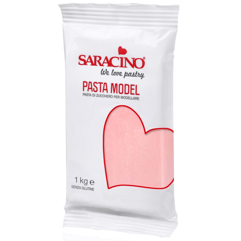 Modelling sugar paste, fondant - Saracino - pink, 1 kg