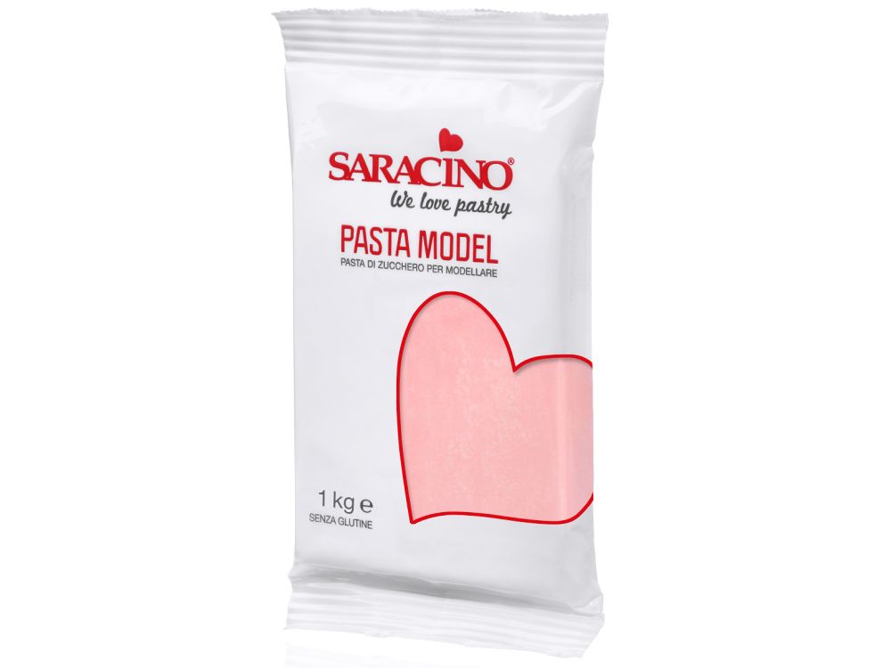 Modelling sugar paste, fondant - Saracino - pink, 1 kg