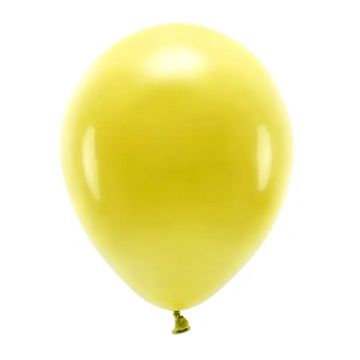 Balony lateksowe Eco Pastel - PartyDeco - ciemnożółte, 30 cm, 10 szt.