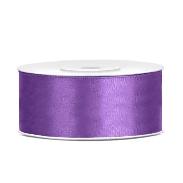 Satin ribbon - PartyDeco - lavender, 25 mm x 25 m