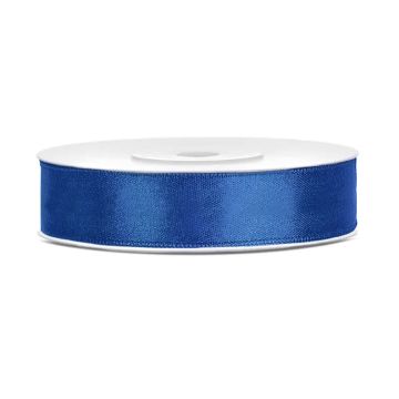 Satin ribbon - PartyDeco - royal blue, 25 mm x 25 m