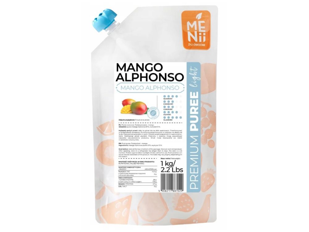 Fruit pulp Premium Puree Light - Menii - Mango, 1 kg
