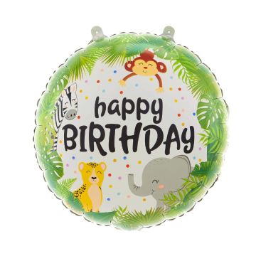 Balon foliowy Happy Birthday Zwierzątka - 45 cm