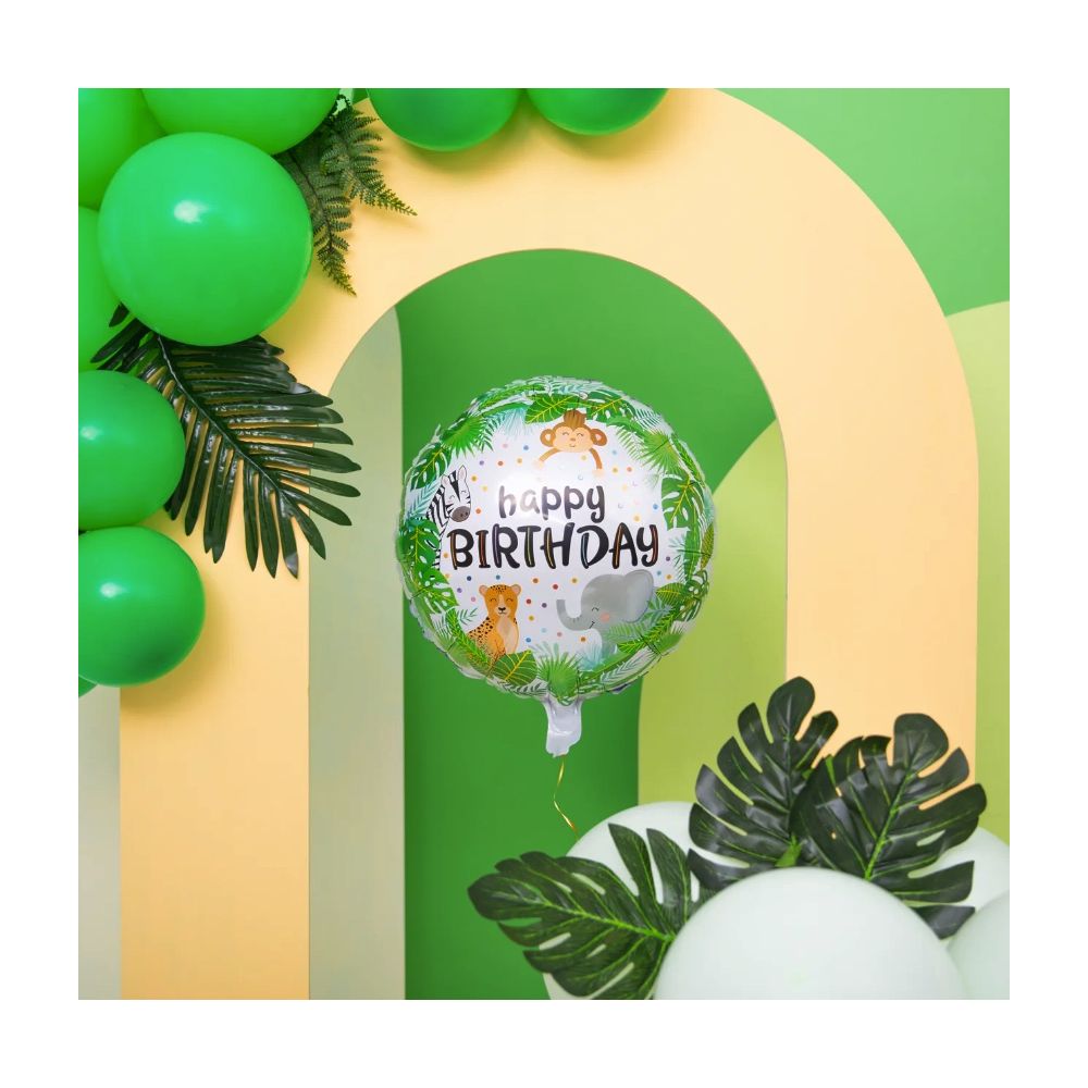 Foil balloon Happy Birthday Animals - 45 cm