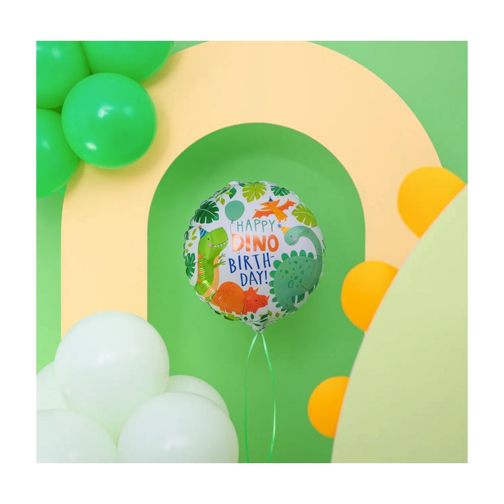 Foil balloon Happy Birthday Dinosaurs - 45 cm
