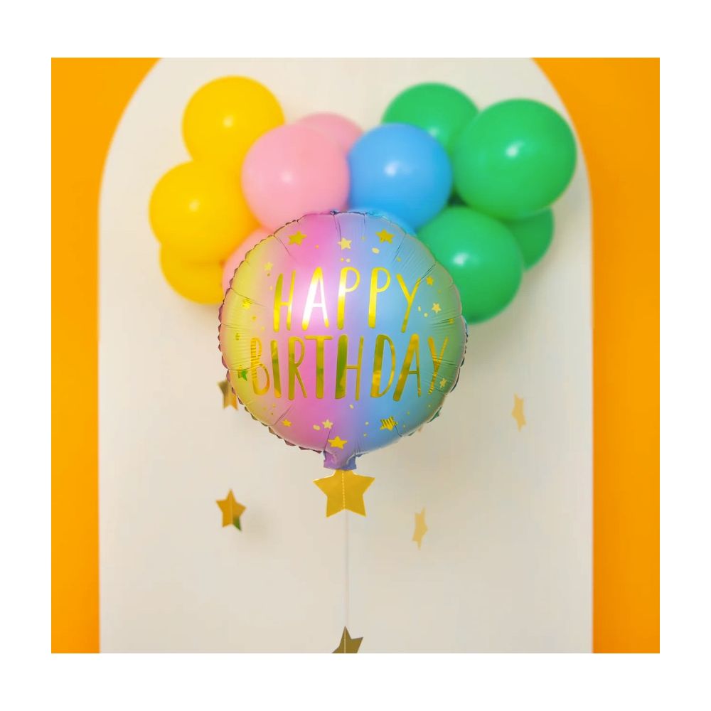 Balon foliowy Happy Birthday - 45 cm