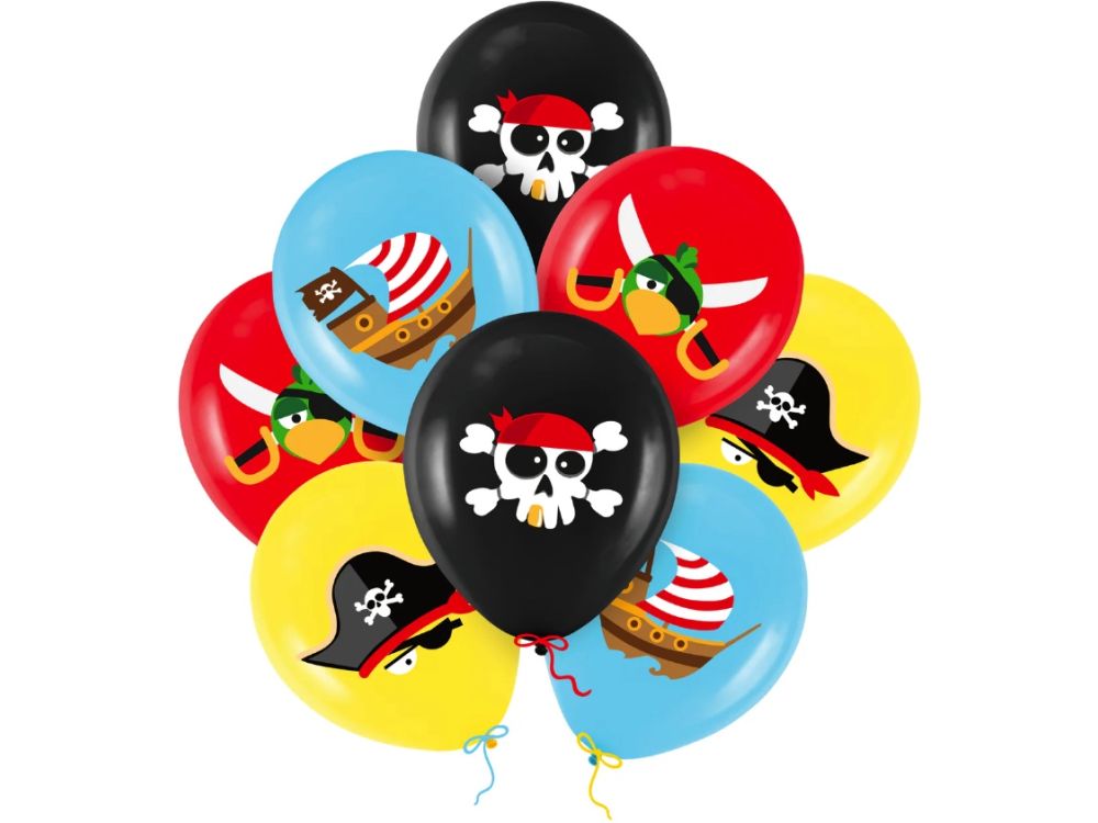 Latex balloons Pirates - 30 cm, 8 pcs.