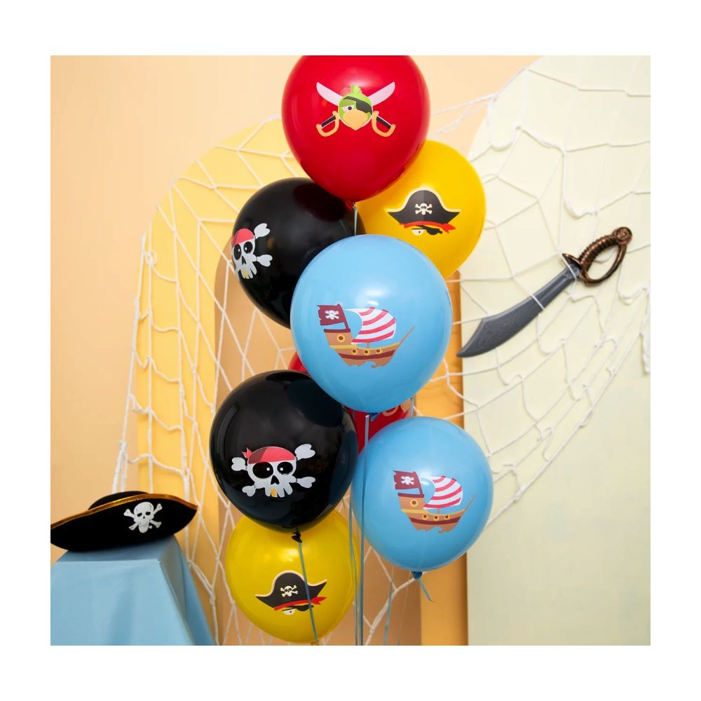 Latex balloons Pirates - 30 cm, 8 pcs.