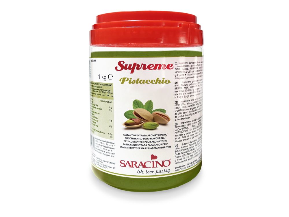 Aromat w kremie pasta smakowa - Saracino - pistacja, 1 kg