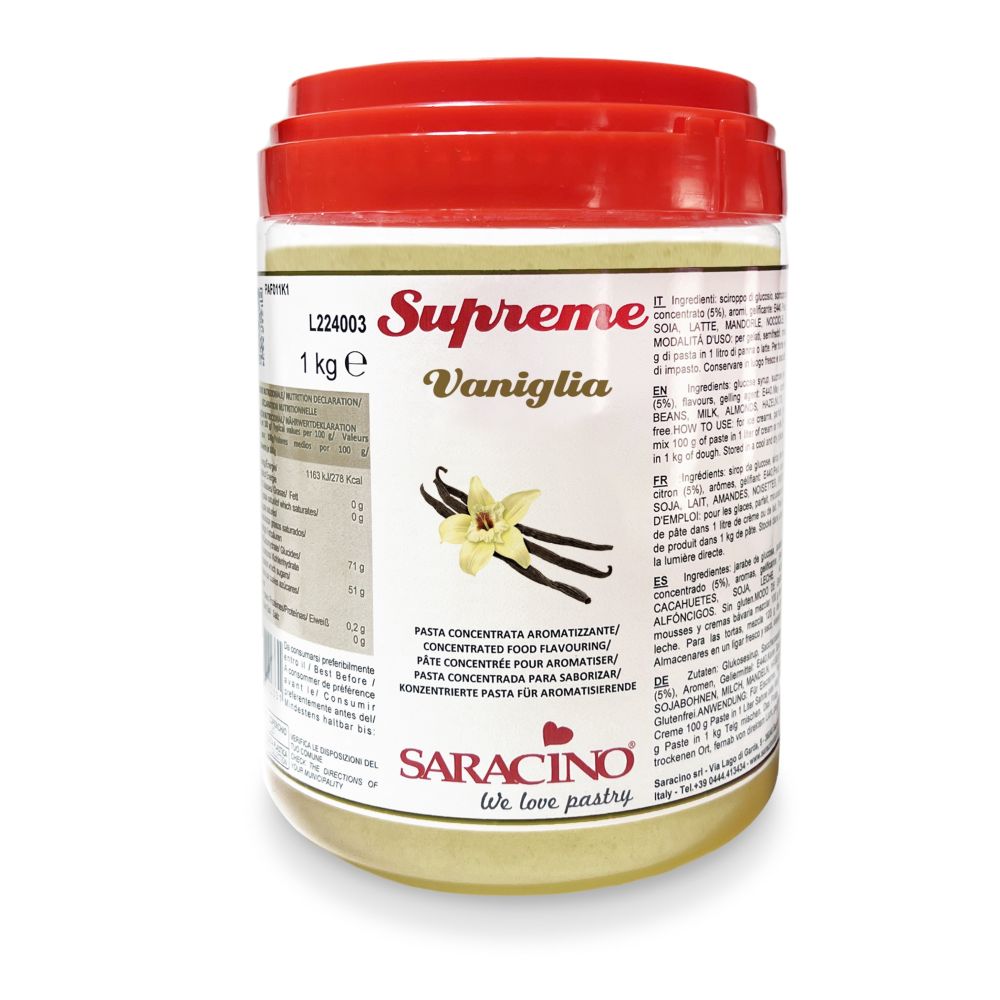 Aromat w kremie pasta smakowa - Saracino - wanilia, 1 kg