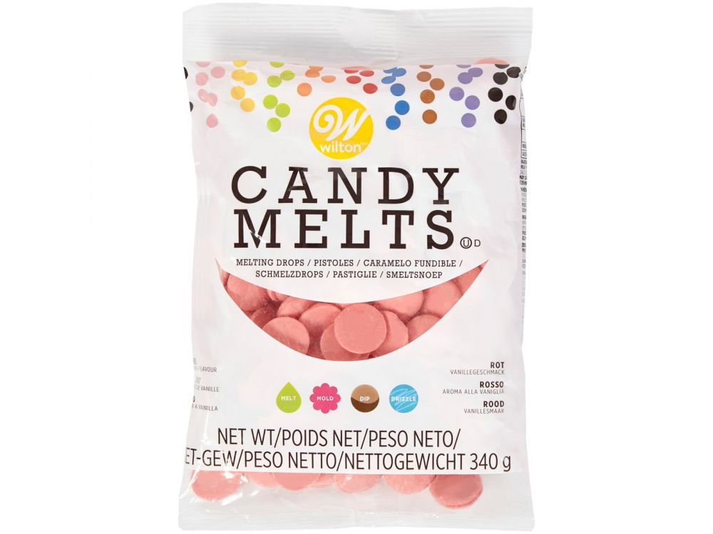 Pastylki Candy Melts - Wilton - jasny czerwony, 340 g