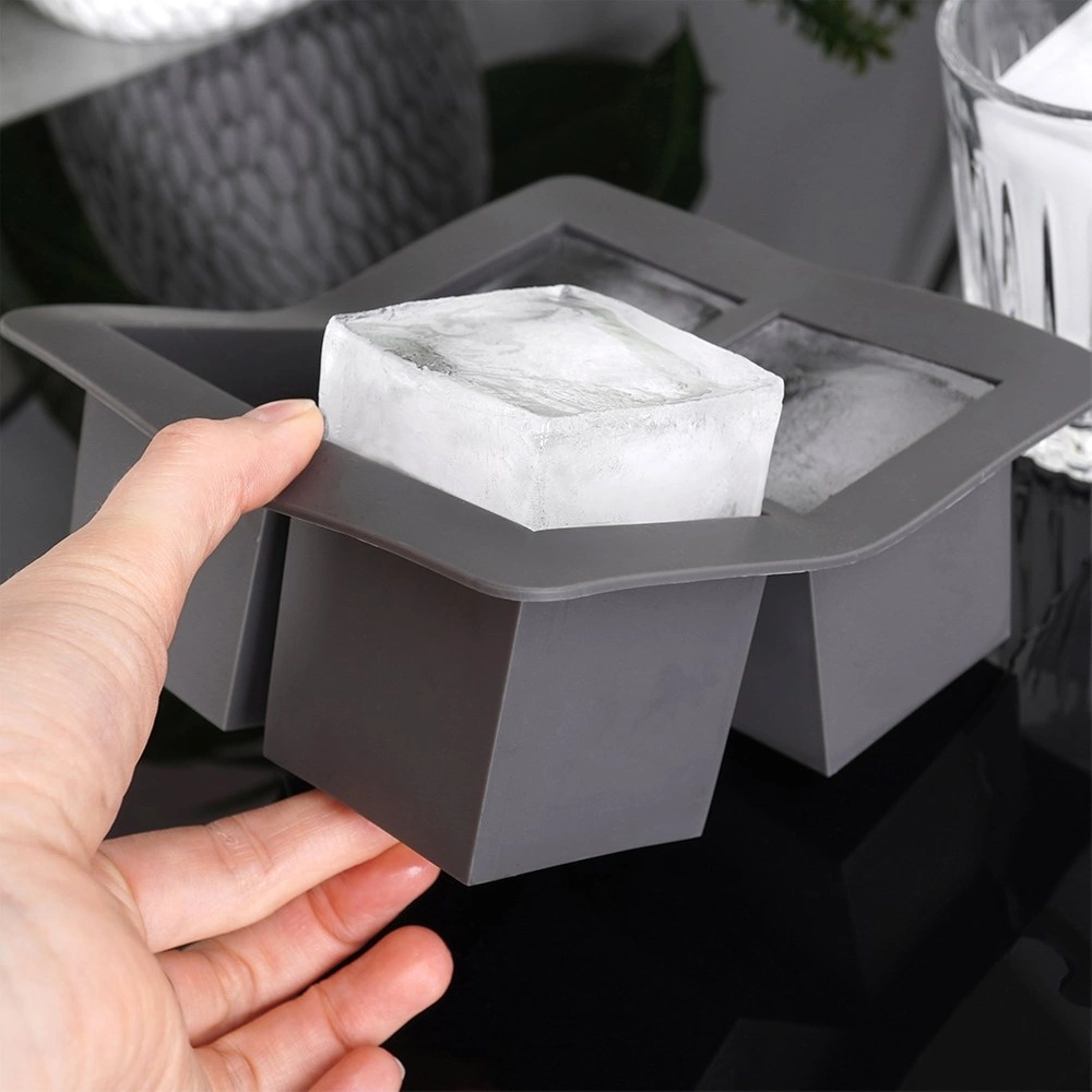 XXL silicone ice cube mold - Excellent Houseware - 4 pcs.