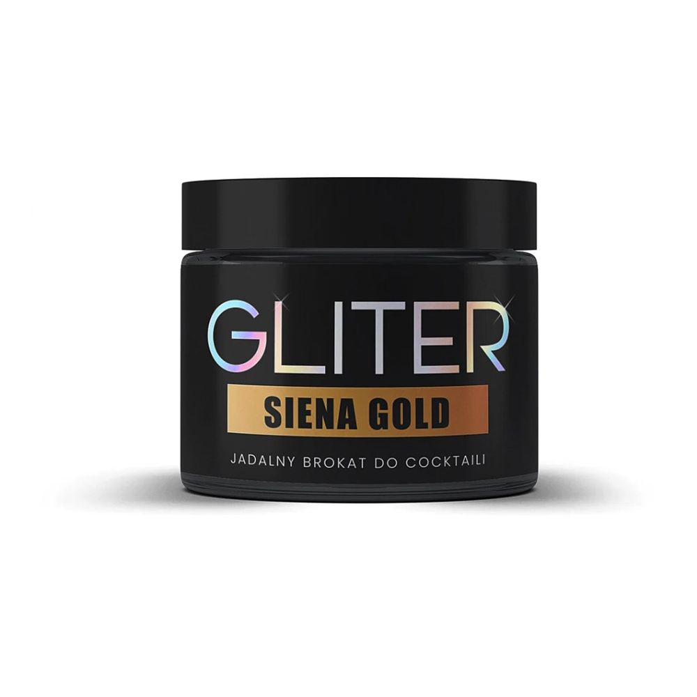 Edible cocktail glitter - Słodki Bufet - Siena Gold, 10 g