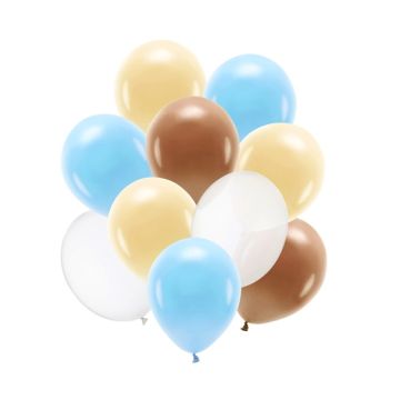 Zestaw balonów lateksowych - PartyDeco - niebieskie, 10 szt.