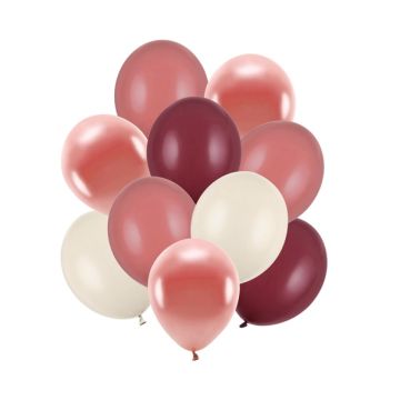 Set of latex balloons - PartyDeco - pink, 10 pcs.
