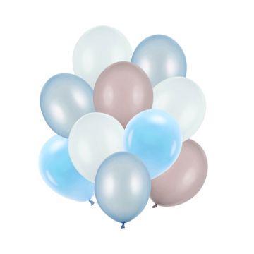 Set of latex balloons - PartyDeco - light blue, 10 pcs.