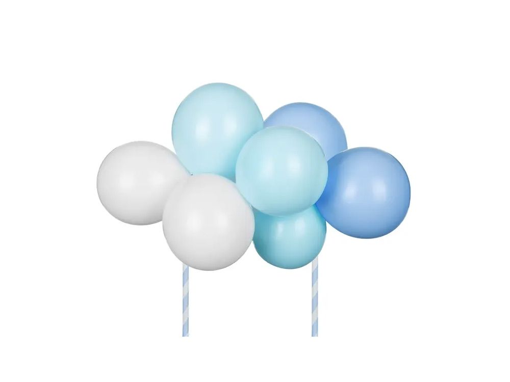 Balloon cake topper - PartyDeco - blue