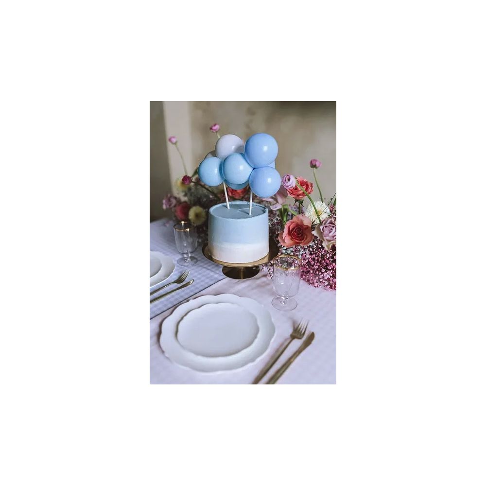 Balloon cake topper - PartyDeco - blue