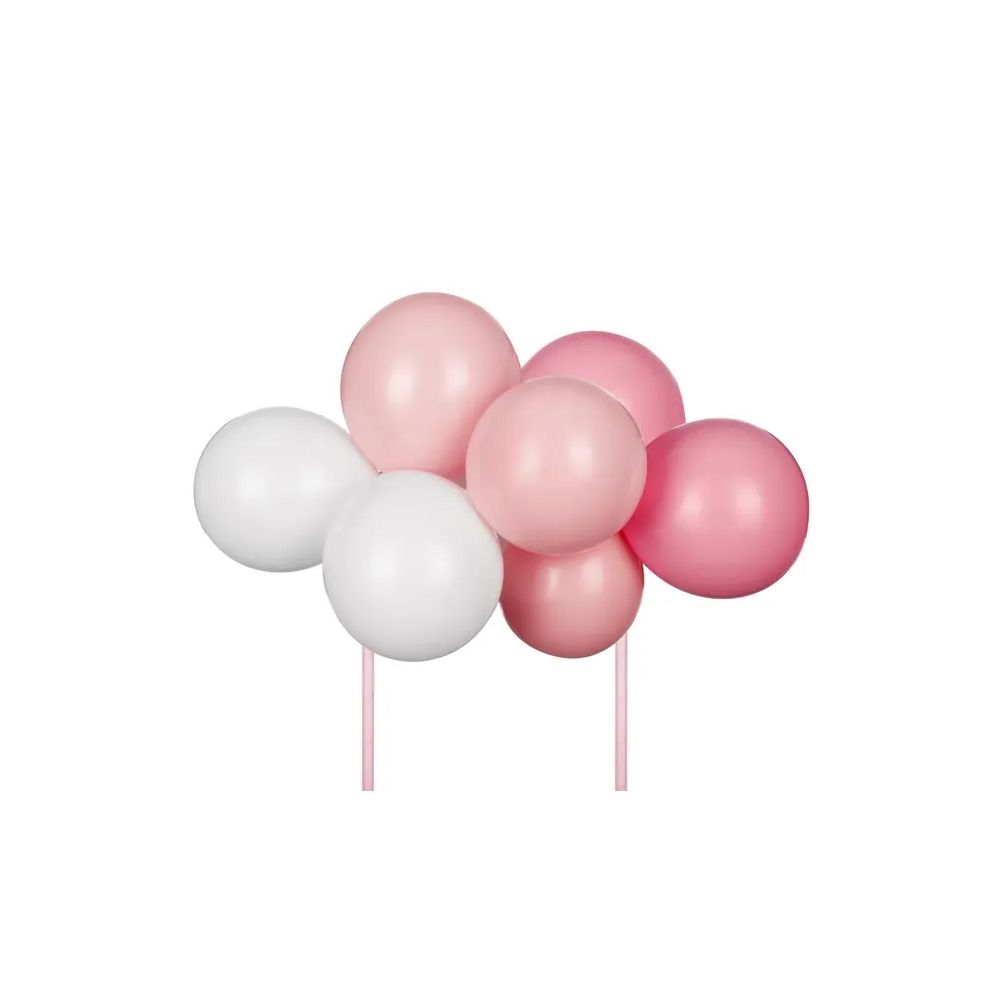 Balonowy topper na tort - PartyDeco - różowy