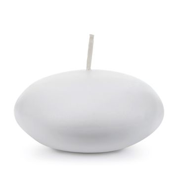 Floating candles - PartyDeco - white, 8 cm, 4 pcs.