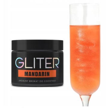 Edible cocktail glitter - Słodki Bufet - Mandarin, 10 g