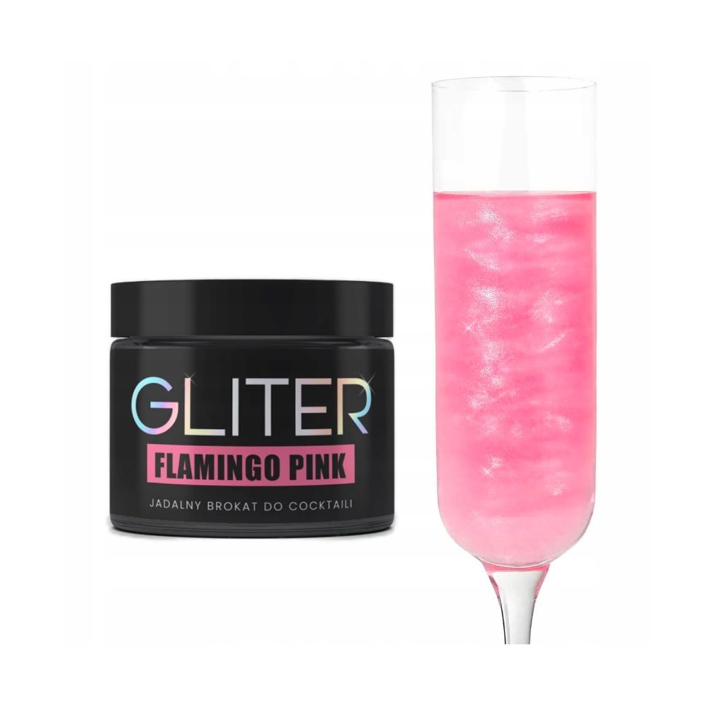 Brokat jadalny Gliter do napojów Flamingo Pink - Słodki Bufet - różowy, 10 g