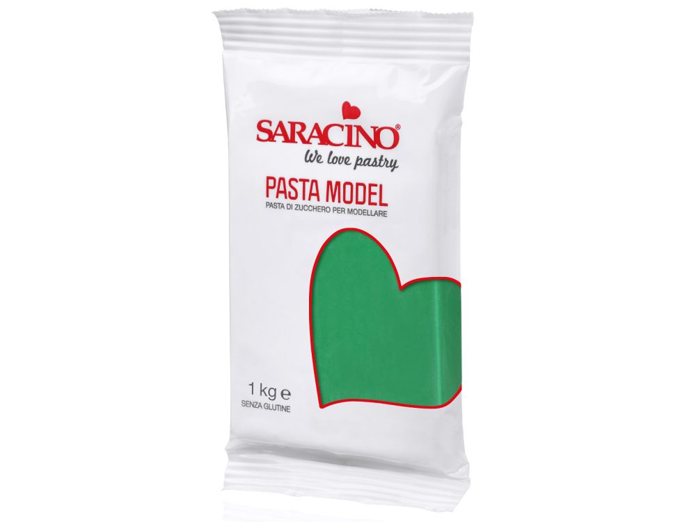 Modelling sugar paste, fondant - Saracino - green, 1 kg
