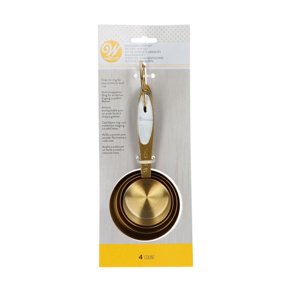 Set of steel measuring cups Gold - Wilton - saucepans, 4 pcs.