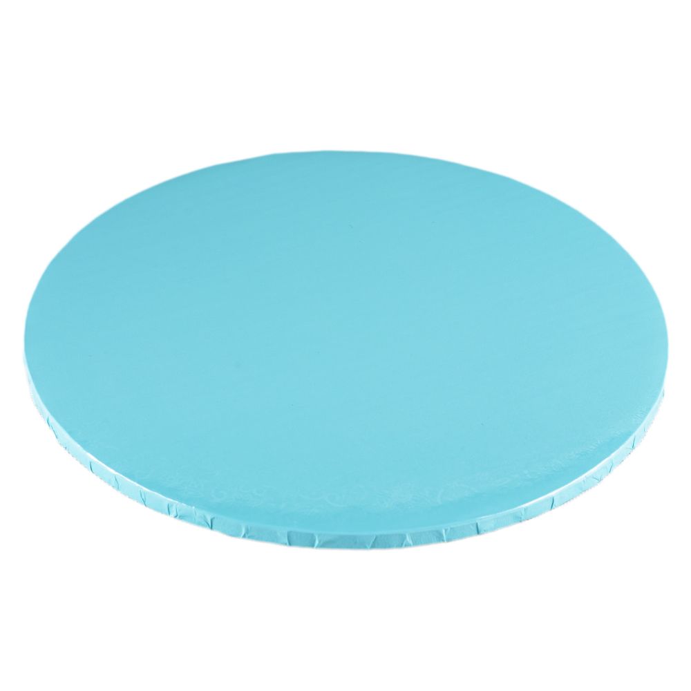 Podkład pod tort okrągły - gruby, jasnoniebieski, 30 cm