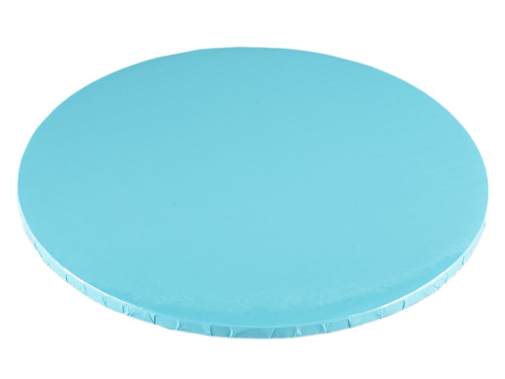 Podkład pod tort okrągły - gruby, jasnoniebieski, 30 cm