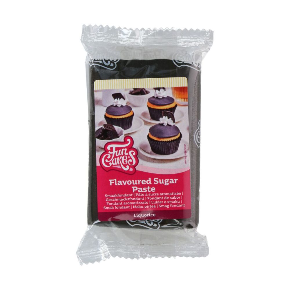 Sugar paste, flavoured - FunCakes - black, liquorice, 250 g