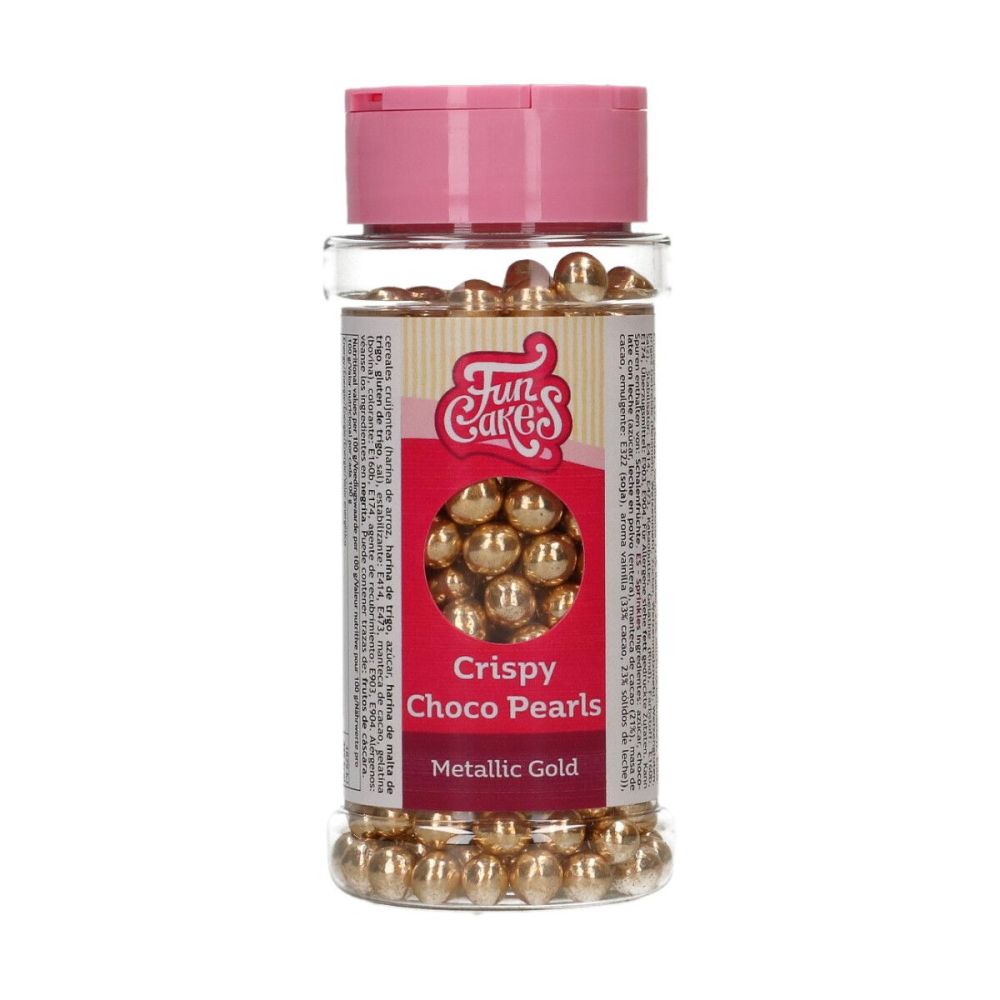 Sugar sprinkles Pearls - FunCakes - Metallic Gold, 60 g