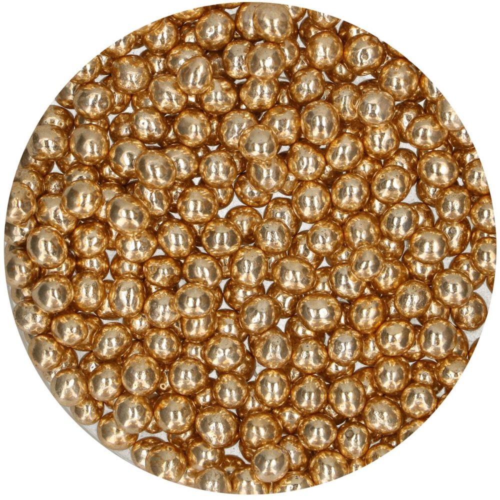 Sugar sprinkles Pearls - FunCakes - Metallic Gold, 60 g