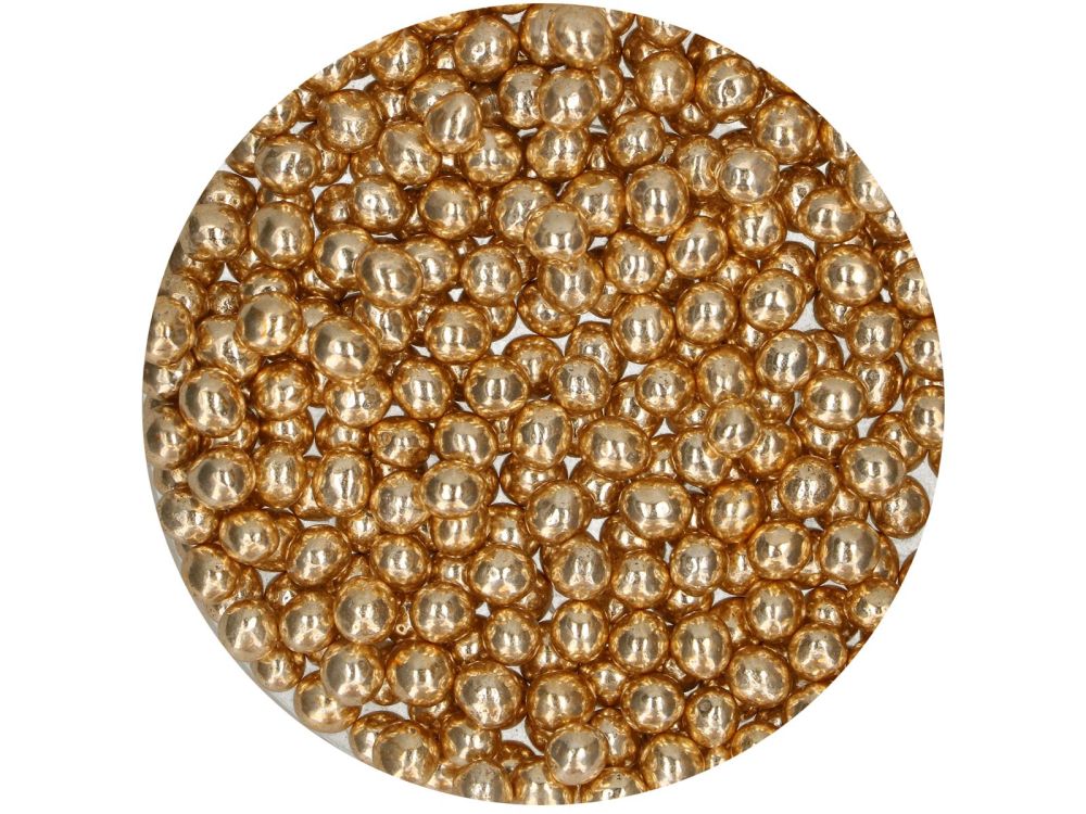 Posypka cukrowa perełki - FunCakes - Metallic Gold, 60 g