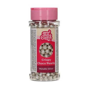 Sugar sprinkles Pearls - FunCakes - Metallic Silver, 60 g