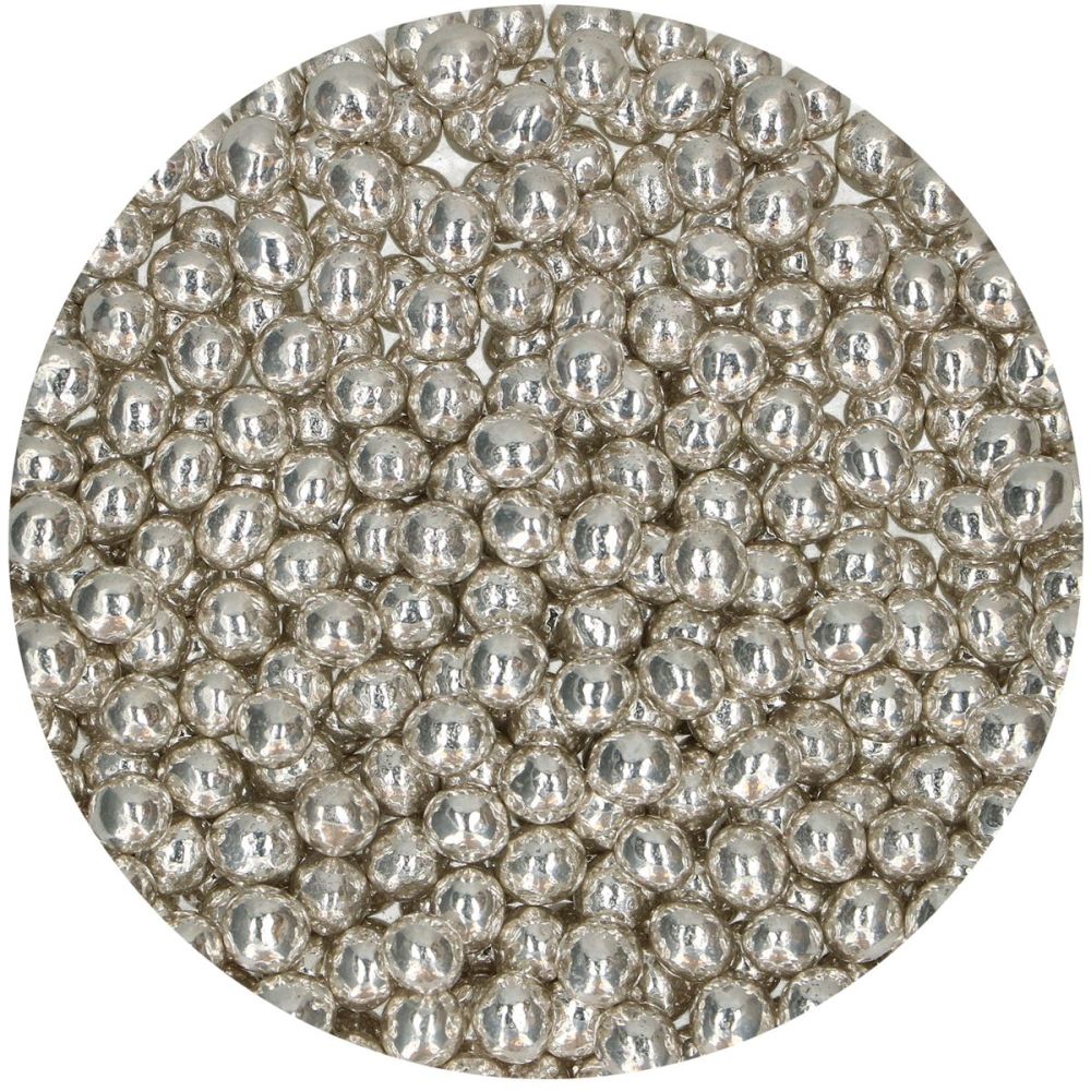 Posypka cukrowa Perełki - FunCakes - Metallic Silver, 60 g