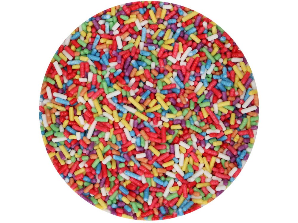 Posypka cukrowa Pałeczki XL - FunCakes - kolorowy mix, 70 g