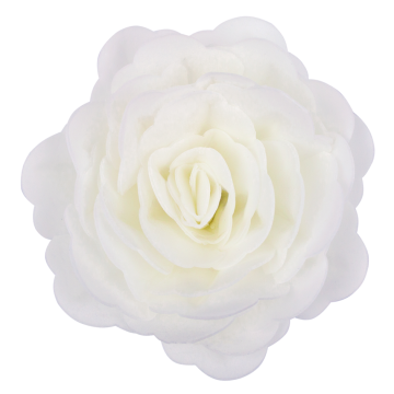 Dekoracja waflowa Róża Chińska duża - Rose Decor - 3D, biała
