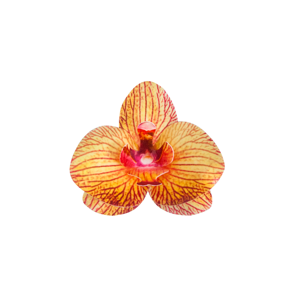 Waffle decoration Orchid - Rose Decor - 3D, tea, 10 pcs.