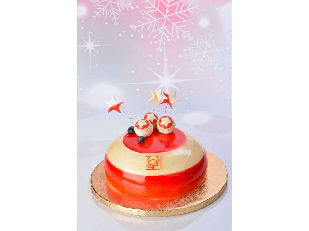 Podkład pod tort okrągły - Modecor - złoty, 30 cm