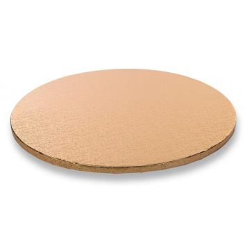 Round cake base - Modecor - golden, 35 cm