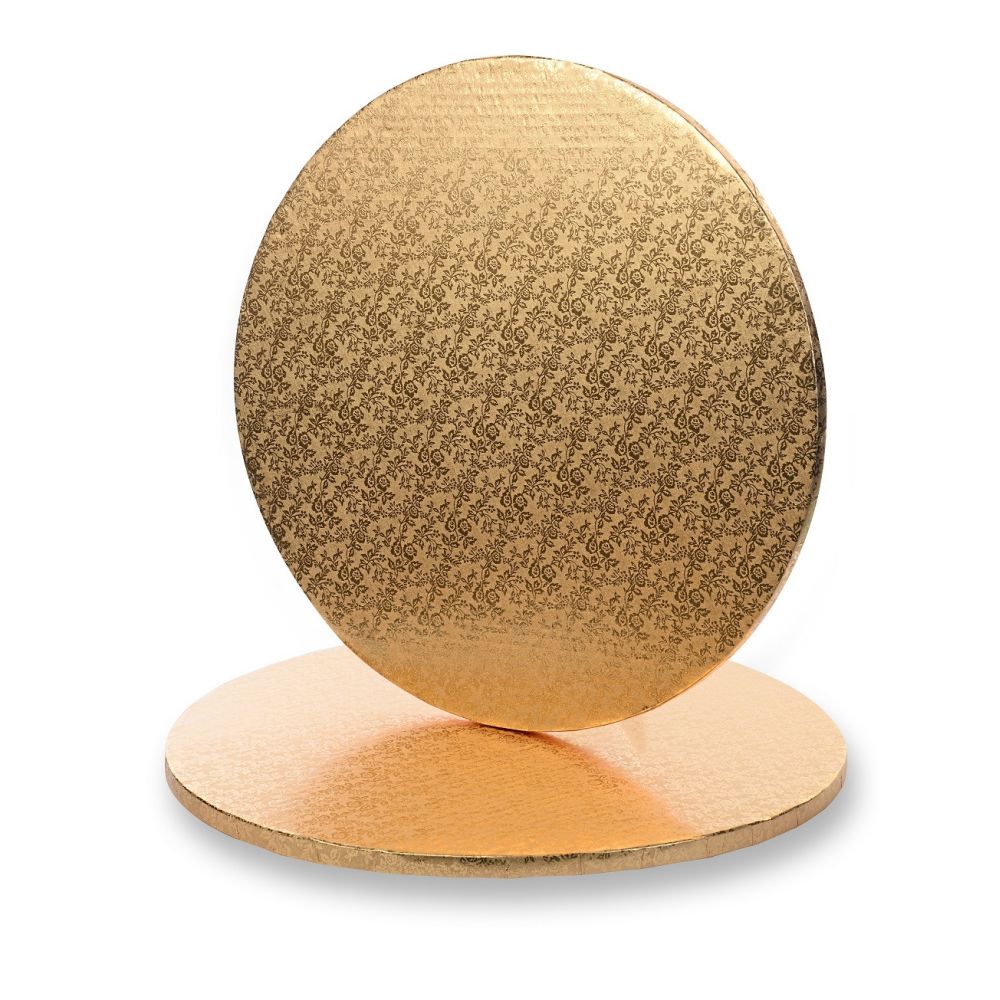 Round cake base - Modecor - golden, 40 cm