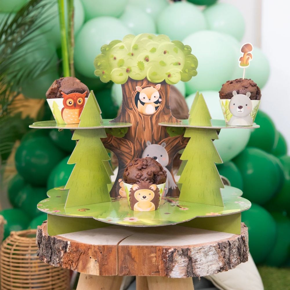 Patera dekoracyjna na muffinki - Leśni Przyjaciele