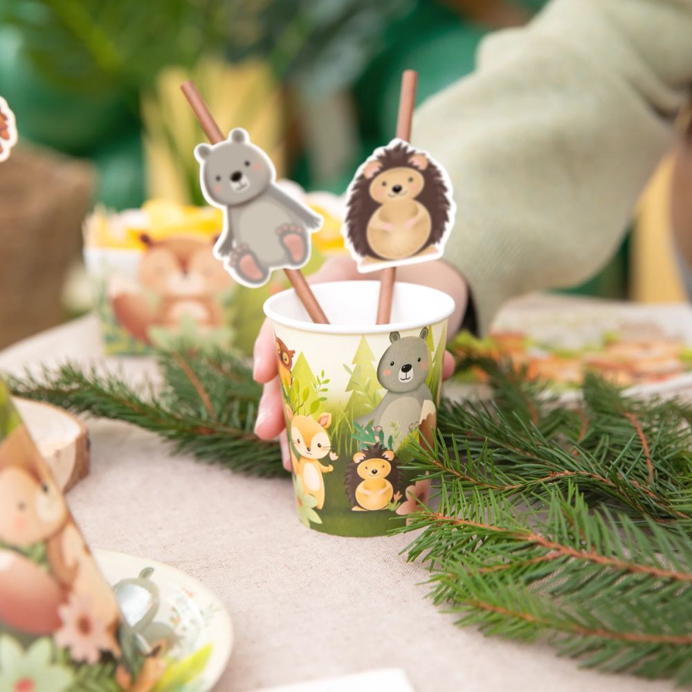 Paper cups Forest Friends - 220 ml, 6 pcs.