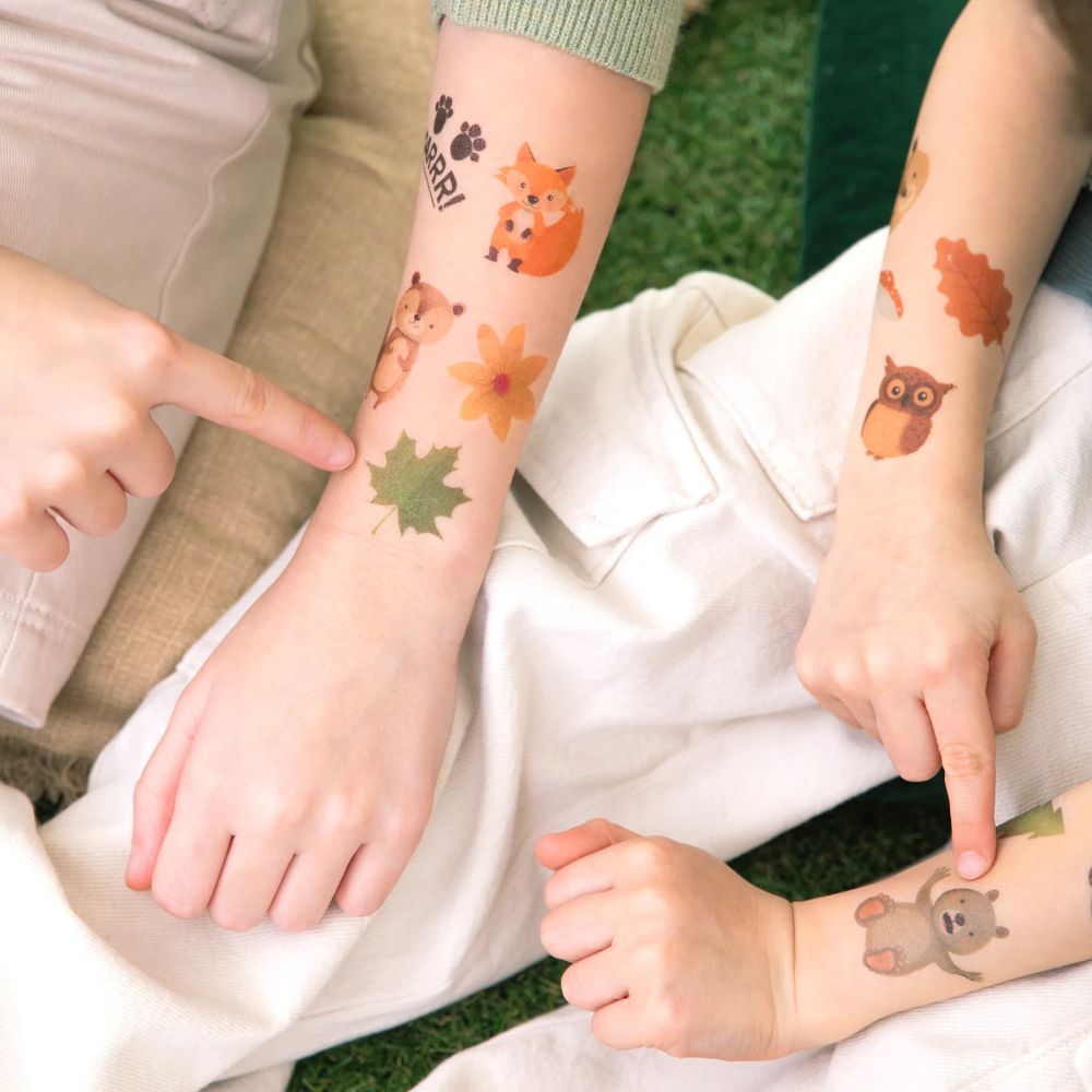 Party flash tattoos - Forest Friends, 20 pcs.