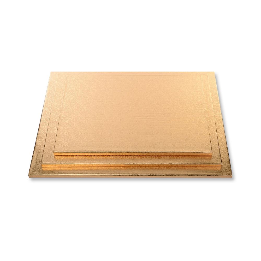 Podkład pod tort prostokątny - Modecor - złoty, 30 x 40 cm
