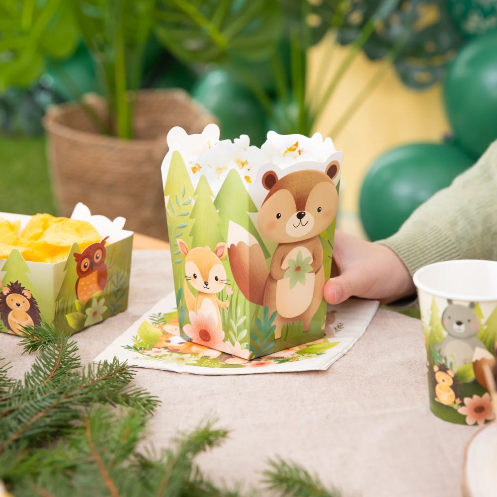 Popcorn boxes Forest Friends - 6 pcs.