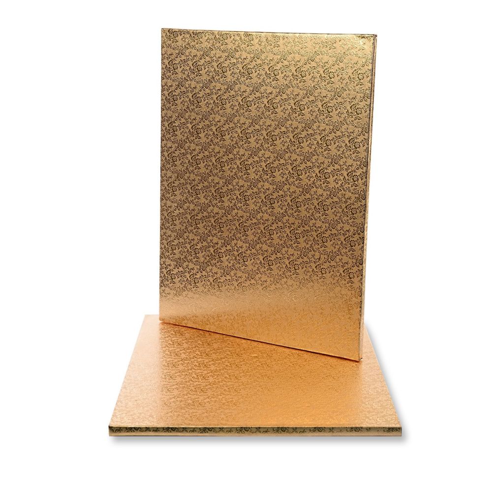 Rectangular cake base - Modecor - golden, 30 x 40 cm