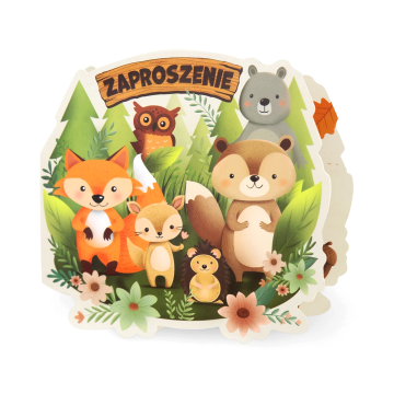 Party invitations Forest Friends - 6 pcs.